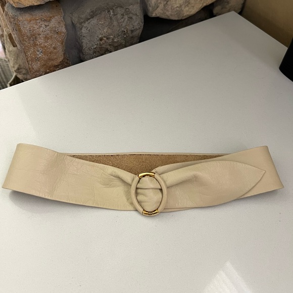 Christian Dior Vintage Leather Belt with Round Buckle Waist Belt Size Small - Picture 6 of 14